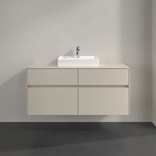 VILLEROY BOCH Collaro Waschbeckenunterschrank, mit Beleuchtung, 4 Auszüge, 1200 x 548 x 500 mm, Cashmere Grey / Cashmere Grey #C070B0VN, Bild 3