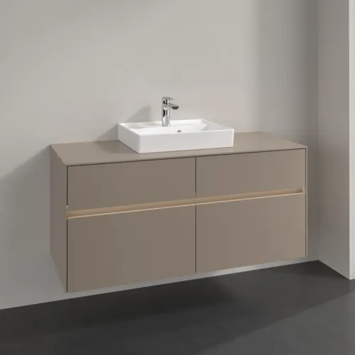 Bild von VILLEROY BOCH Collaro Waschbeckenunterschrank, mit Beleuchtung, 4 Auszüge, 1200 x 548 x 500 mm, Taupe / Taupe #C070B0VM