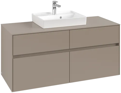 Зображення з  VILLEROY BOCH Collaro Vanity unit, with lighting, 4 pull-out compartments, 1200 x 548 x 500 mm, Taupe / Taupe #C070B0VM