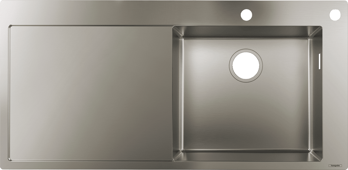 HANSGROHE S71 S717-F450 Einbauspüle 450 mit Abtropffläche links #43307800 - Edelstahl