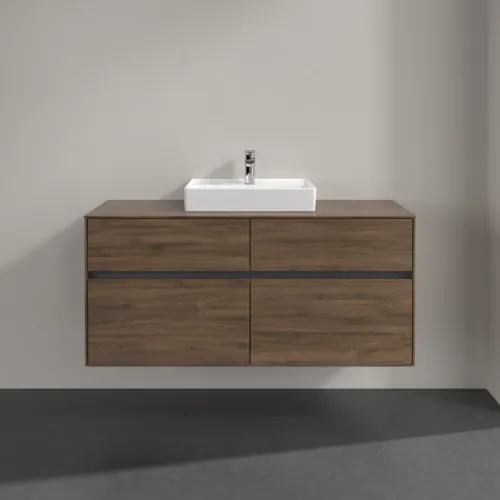 Bild von VILLEROY BOCH Collaro Waschbeckenunterschrank, mit Beleuchtung, 4 Auszüge, 1200 x 548 x 500 mm, Arizona Oak / Arizona Oak #C070B0VH