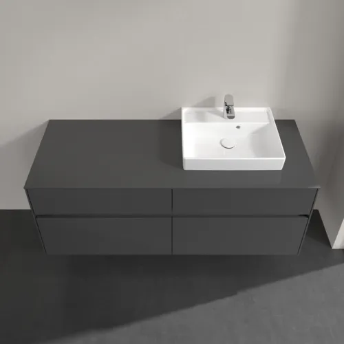 VILLEROY BOCH Collaro Waschbeckenunterschrank, 4 Auszüge, 1400 x 548 x 500 mm, Glossy Grey / Glossy Grey #C07500FP, Bild 4