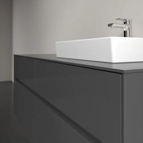 VILLEROY BOCH Collaro Waschbeckenunterschrank, 4 Auszüge, 1400 x 548 x 500 mm, Glossy Grey / Glossy Grey #C07500FP, Bild 5