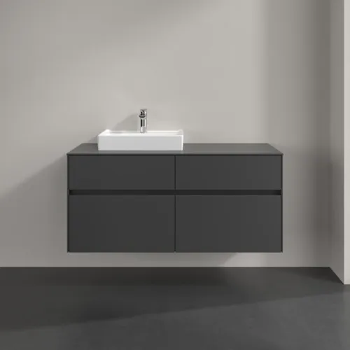 Bild von VILLEROY BOCH Collaro Waschbeckenunterschrank, 4 Auszüge, 1200 x 548 x 500 mm, Graphite / Graphite #C07100VR