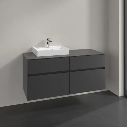 Bild von VILLEROY BOCH Collaro Waschbeckenunterschrank, 4 Auszüge, 1200 x 548 x 500 mm, Graphite / Graphite #C07100VR