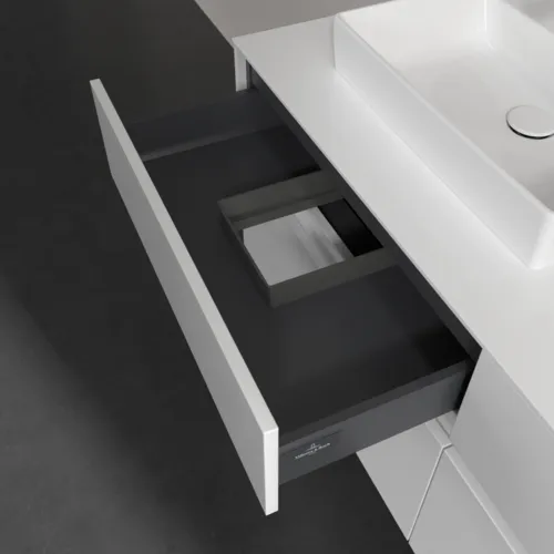 VILLEROY BOCH Collaro Waschbeckenunterschrank, 4 Auszüge, 1400 x 548 x 500 mm, Glossy White / Glossy White #C07600DH, Bild 7
