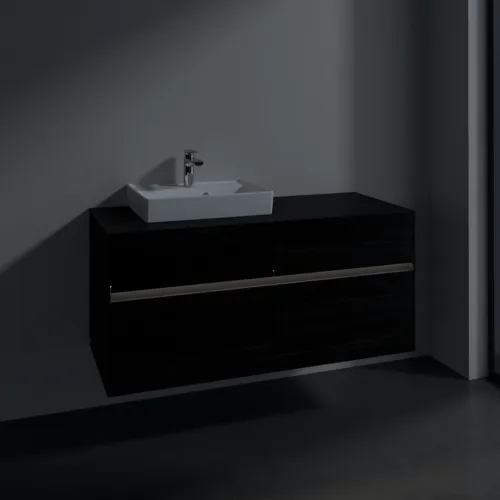 VILLEROY BOCH Collaro Waschbeckenunterschrank, mit Beleuchtung, 4 Auszüge, 1200 x 548 x 500 mm, Black Oak / Black Oak #C071B0AB, Bild 5