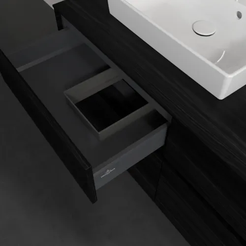 VILLEROY BOCH Collaro Waschbeckenunterschrank, mit Beleuchtung, 4 Auszüge, 1200 x 548 x 500 mm, Black Oak / Black Oak #C071B0AB, Bild 8