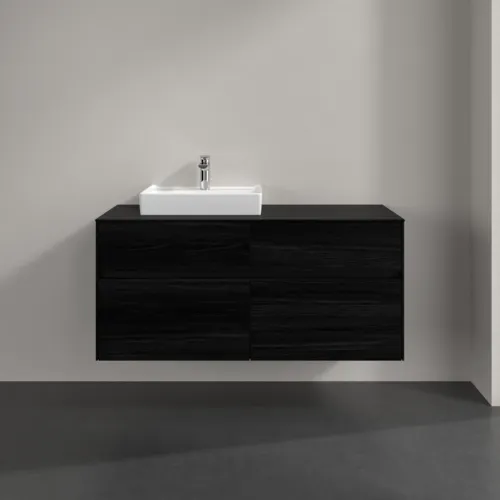 VILLEROY BOCH Collaro Waschbeckenunterschrank, mit Beleuchtung, 4 Auszüge, 1200 x 548 x 500 mm, Black Oak / Black Oak #C071B0AB, Bild 3
