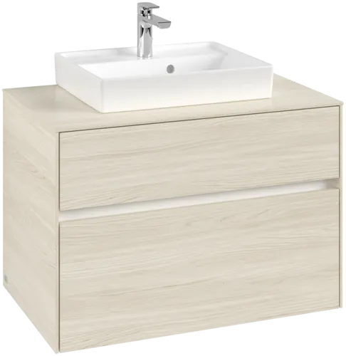 Picture of VILLEROY BOCH Collaro Vanity unit, 2 pull-out compartments, 800 x 548 x 500 mm, White Oak / White Oak #C06900AA
