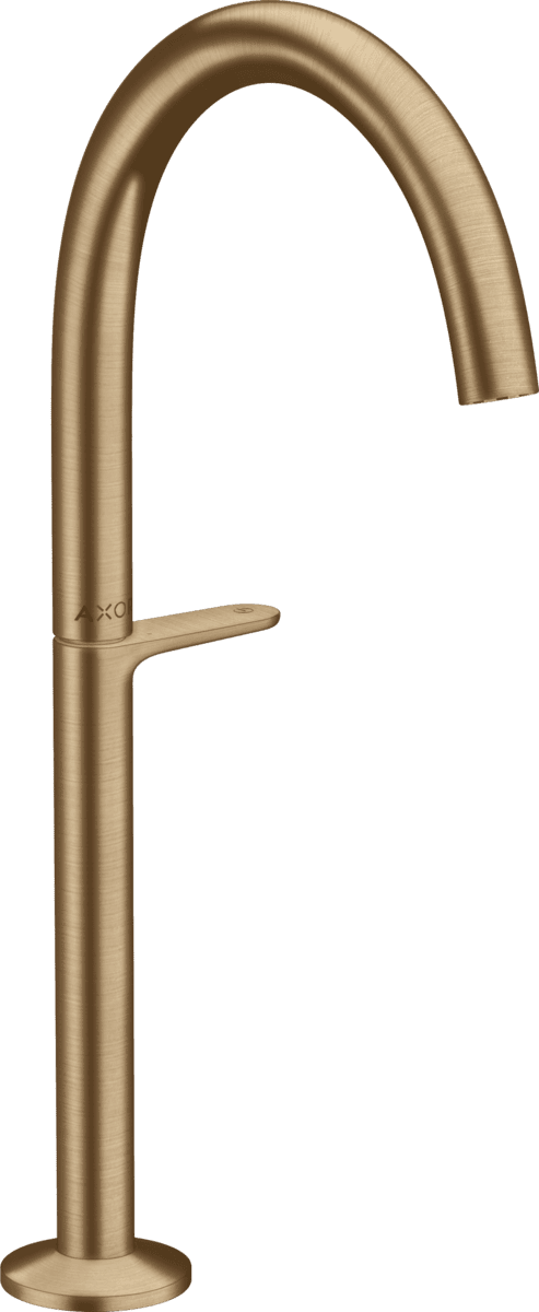 HANSGROHE AXOR One Waschtischmischer Select 260 für Aufsatzwaschtische mit Push-Open Ablaufgarnitur #48030140 - Brushed Bronze