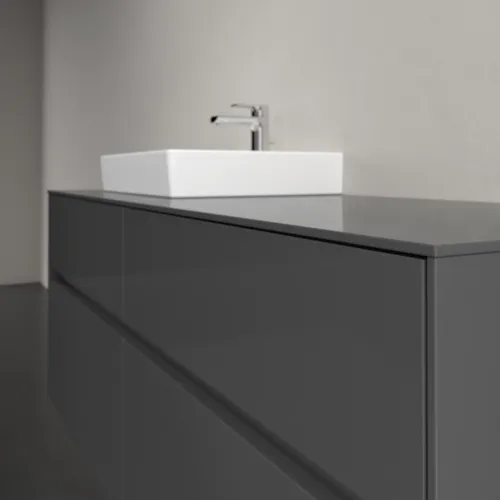 Bild von VILLEROY BOCH Collaro Waschbeckenunterschrank, mit Beleuchtung, 4 Auszüge, 1400 x 548 x 500 mm, Glossy Grey / Glossy Grey #C074B0FP