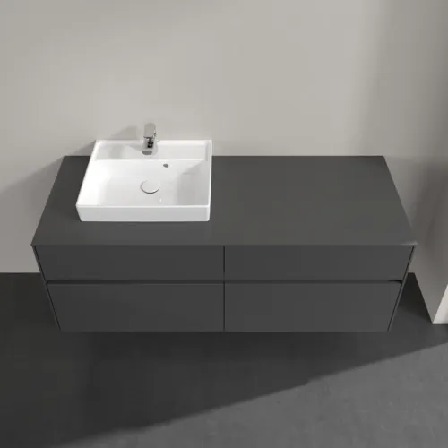 Bild von VILLEROY BOCH Collaro Waschbeckenunterschrank, mit Beleuchtung, 4 Auszüge, 1400 x 548 x 500 mm, Glossy Grey / Glossy Grey #C074B0FP