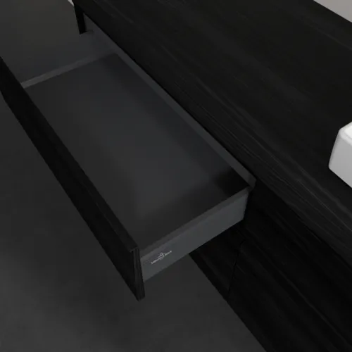 Bild von VILLEROY BOCH Collaro Waschbeckenunterschrank, 4 Auszüge, 1400 x 548 x 500 mm, Black Oak / Black Oak #C07500AB
