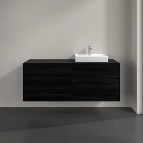 Bild von VILLEROY BOCH Collaro Waschbeckenunterschrank, 4 Auszüge, 1400 x 548 x 500 mm, Black Oak / Black Oak #C07500AB