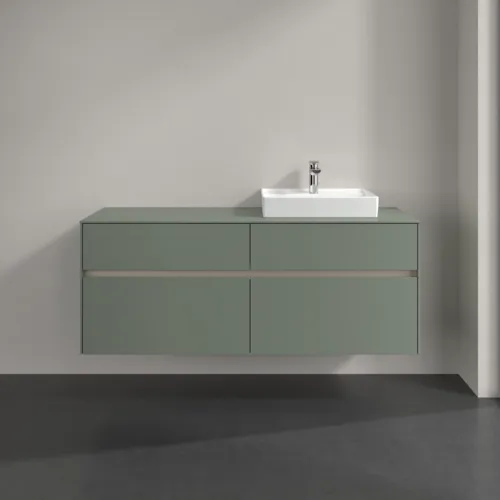 Bild von VILLEROY BOCH Collaro Waschbeckenunterschrank, 4 Auszüge, 1400 x 548 x 500 mm, Soft Green / Soft Green #C07500AF