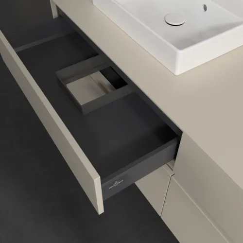 Bild von VILLEROY BOCH Collaro Waschbeckenunterschrank, mit Beleuchtung, 4 Auszüge, 1600 x 548 x 500 mm, Cashmere Grey / Cashmere Grey #C078B0VN