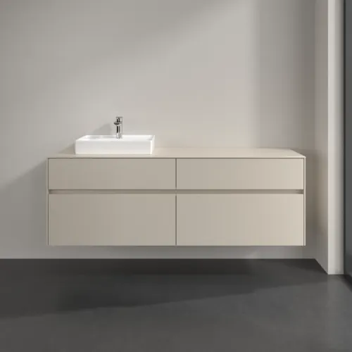 Bild von VILLEROY BOCH Collaro Waschbeckenunterschrank, mit Beleuchtung, 4 Auszüge, 1600 x 548 x 500 mm, Cashmere Grey / Cashmere Grey #C078B0VN