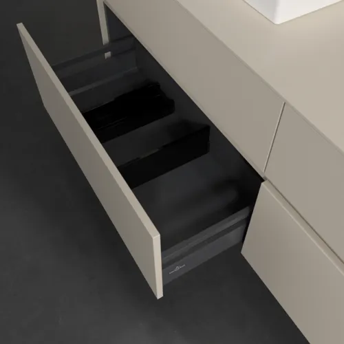 Bild von VILLEROY BOCH Collaro Waschbeckenunterschrank, mit Beleuchtung, 4 Auszüge, 1600 x 548 x 500 mm, Cashmere Grey / Cashmere Grey #C078B0VN