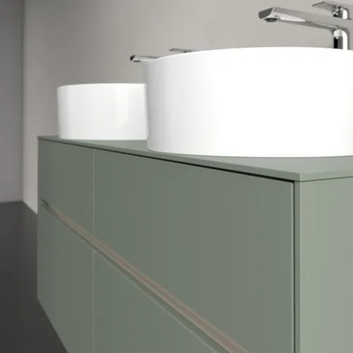 Bild von VILLEROY BOCH Collaro Waschbeckenunterschrank, mit Beleuchtung, 4 Auszüge, 1200 x 548 x 500 mm, Soft Green / Soft Green #C044B0AF