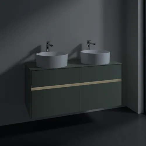 Bild von VILLEROY BOCH Collaro Waschbeckenunterschrank, mit Beleuchtung, 4 Auszüge, 1200 x 548 x 500 mm, Soft Green / Soft Green #C044B0AF