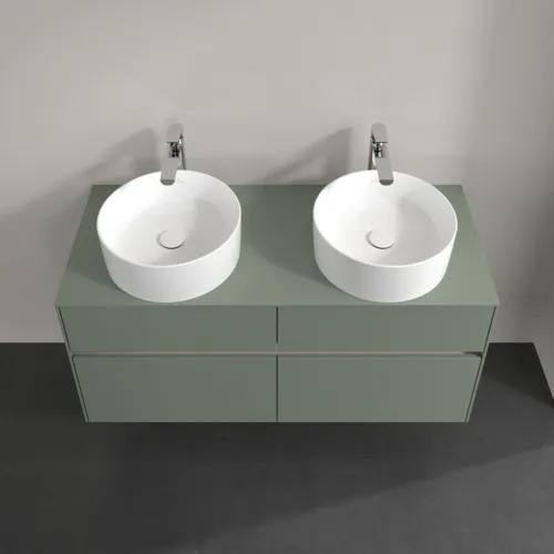 Bild von VILLEROY BOCH Collaro Waschbeckenunterschrank, mit Beleuchtung, 4 Auszüge, 1200 x 548 x 500 mm, Soft Green / Soft Green #C044B0AF