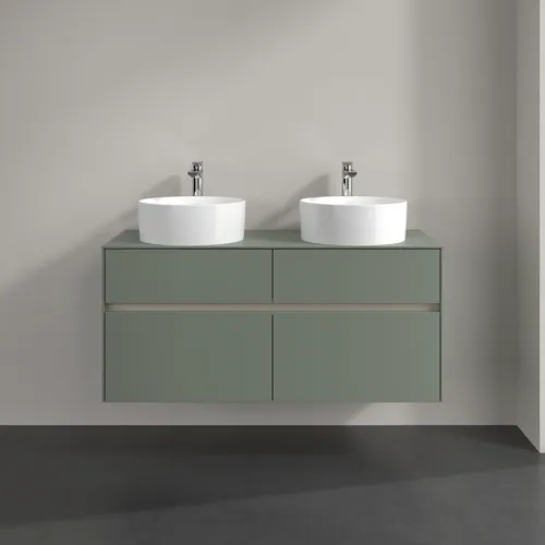 Bild von VILLEROY BOCH Collaro Waschbeckenunterschrank, mit Beleuchtung, 4 Auszüge, 1200 x 548 x 500 mm, Soft Green / Soft Green #C044B0AF