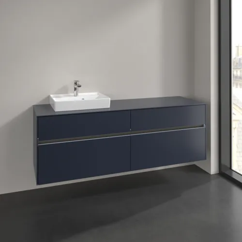 Bild von VILLEROY BOCH Collaro Waschbeckenunterschrank, mit Beleuchtung, 4 Auszüge, 1600 x 548 x 500 mm, Marine Blue / Marine Blue #C078B0VQ