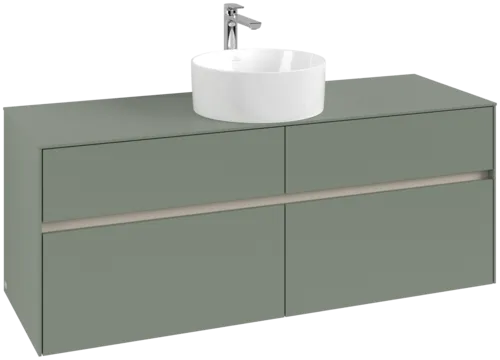 Obrázek VILLEROY BOCH Toaletní skříňka Collaro, 4 výsuvy, 1400 x 548 x 500 mm, Soft Green / Soft Green #C04500AF