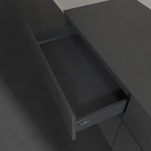 Bild von VILLEROY BOCH Collaro Waschbeckenunterschrank, mit Beleuchtung, 4 Auszüge, 1400 x 548 x 500 mm, Glossy Grey / Glossy Grey #C075B0FP