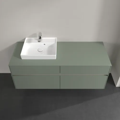 Obrázek VILLEROY BOCH Collaro Vanity unit, with lighting, 4 pull-out compartments, 1400 x 548 x 500 mm, Soft Green / Soft Green #C074B0AF