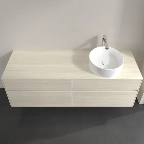 Bild von VILLEROY BOCH Collaro Waschbeckenunterschrank, mit Beleuchtung, 4 Auszüge, 1600 x 548 x 500 mm, White Oak / White Oak #C051B0AA