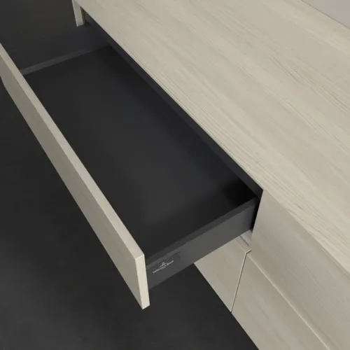 Bild von VILLEROY BOCH Collaro Waschbeckenunterschrank, mit Beleuchtung, 4 Auszüge, 1600 x 548 x 500 mm, White Oak / White Oak #C051B0AA
