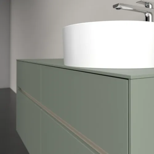 Bild von VILLEROY BOCH Collaro Waschbeckenunterschrank, mit Beleuchtung, 4 Auszüge, 1200 x 548 x 500 mm, Soft Green / Soft Green #C043B0AF