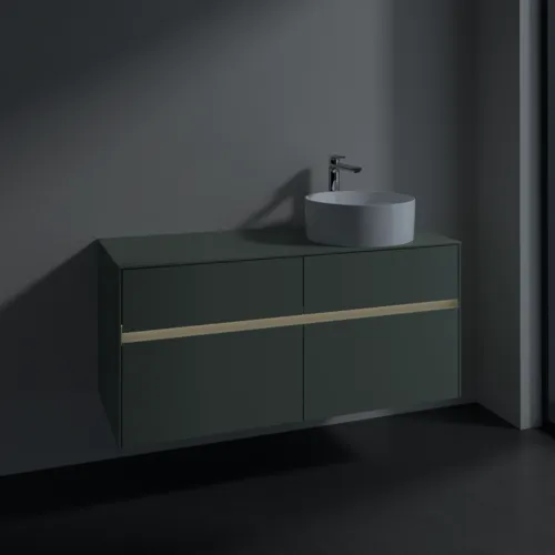 Bild von VILLEROY BOCH Collaro Waschbeckenunterschrank, mit Beleuchtung, 4 Auszüge, 1200 x 548 x 500 mm, Soft Green / Soft Green #C043B0AF