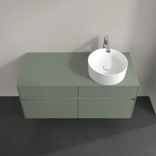 Bild von VILLEROY BOCH Collaro Waschbeckenunterschrank, mit Beleuchtung, 4 Auszüge, 1200 x 548 x 500 mm, Soft Green / Soft Green #C043B0AF
