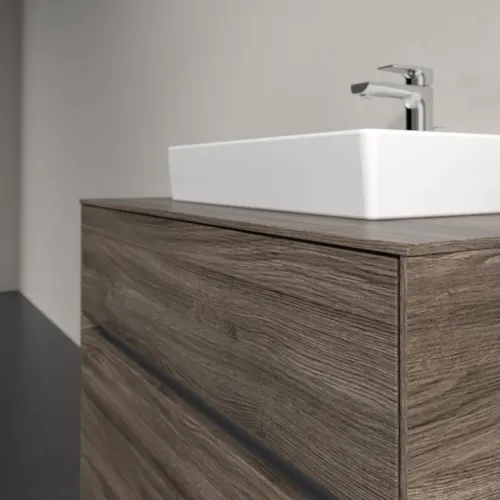 Bild von VILLEROY BOCH Collaro Waschbeckenunterschrank, mit Beleuchtung, 2 Auszüge, 800 x 548 x 500 mm, Stone Oak #C069B0RK