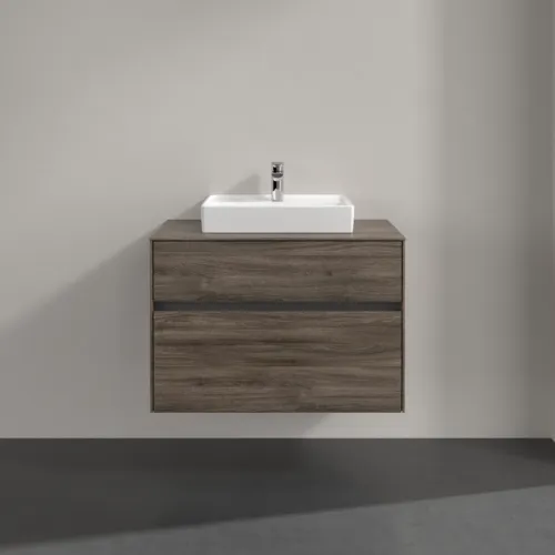 Bild von VILLEROY BOCH Collaro Waschbeckenunterschrank, mit Beleuchtung, 2 Auszüge, 800 x 548 x 500 mm, Stone Oak #C069B0RK