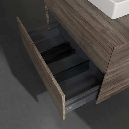 Bild von VILLEROY BOCH Collaro Waschbeckenunterschrank, mit Beleuchtung, 2 Auszüge, 800 x 548 x 500 mm, Stone Oak #C069B0RK