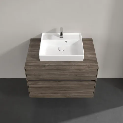 Bild von VILLEROY BOCH Collaro Waschbeckenunterschrank, mit Beleuchtung, 2 Auszüge, 800 x 548 x 500 mm, Stone Oak #C069B0RK