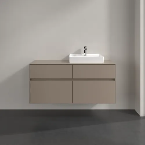 Obrázek VILLEROY BOCH Toaletní skříňka Collaro, s osvětlením, 4 výsuvy, 1200 x 548 x 500 mm, taupe / taupe #C072B0VM