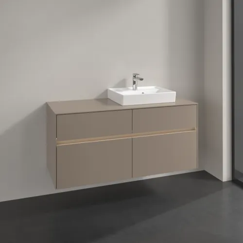 Obrázek VILLEROY BOCH Toaletní skříňka Collaro, s osvětlením, 4 výsuvy, 1200 x 548 x 500 mm, taupe / taupe #C072B0VM