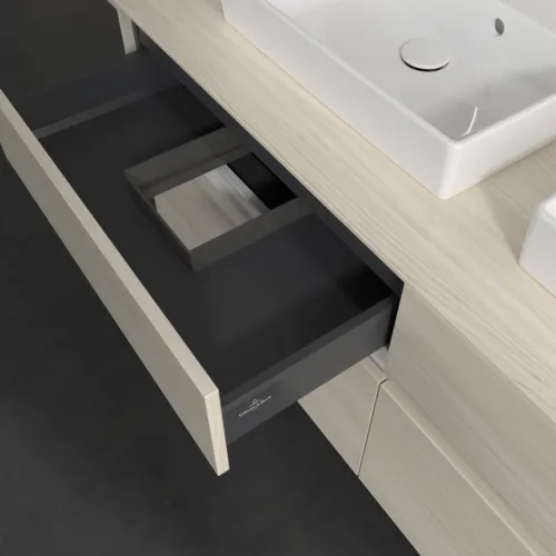 Bild von VILLEROY BOCH Collaro Waschbeckenunterschrank, 4 Auszüge, 1400 x 548 x 500 mm, White Oak / White Oak #C07600AA
