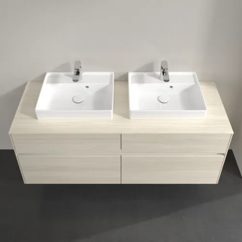 Bild von VILLEROY BOCH Collaro Waschbeckenunterschrank, 4 Auszüge, 1400 x 548 x 500 mm, White Oak / White Oak #C07600AA