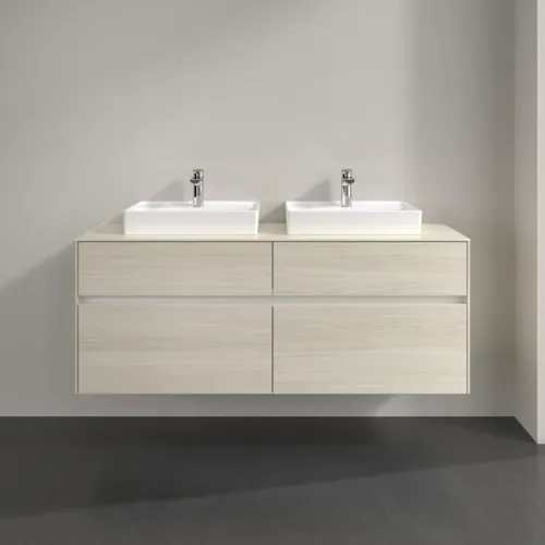 Bild von VILLEROY BOCH Collaro Waschbeckenunterschrank, 4 Auszüge, 1400 x 548 x 500 mm, White Oak / White Oak #C07600AA