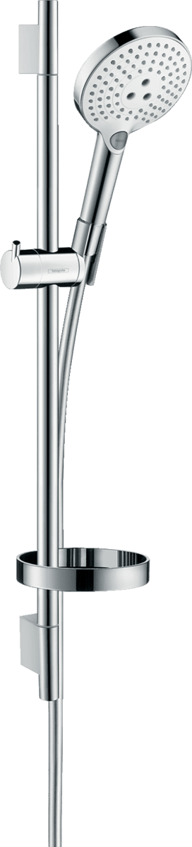 Bild von HANSGROHE Raindance Select S Brauseset 120 3jet mit Brausestange 65 cm und Seifenschale #26630400 - Weiß/Chrom