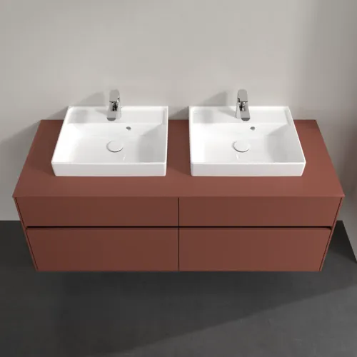 Bild von VILLEROY BOCH Collaro Waschbeckenunterschrank, 4 Auszüge, 1400 x 548 x 500 mm, Wine Red / Wine Red #C07600AH