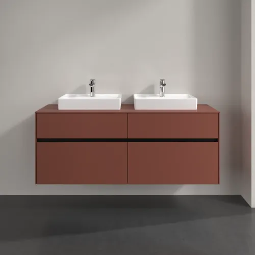 Bild von VILLEROY BOCH Collaro Waschbeckenunterschrank, 4 Auszüge, 1400 x 548 x 500 mm, Wine Red / Wine Red #C07600AH