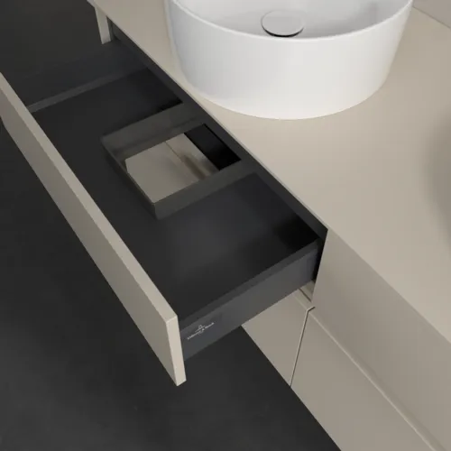 Bild von VILLEROY BOCH Collaro Waschbeckenunterschrank, mit Beleuchtung, 4 Auszüge, 1400 x 548 x 500 mm, Cashmere Grey / Cashmere Grey #C048B0VN
