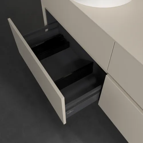 Bild von VILLEROY BOCH Collaro Waschbeckenunterschrank, mit Beleuchtung, 4 Auszüge, 1400 x 548 x 500 mm, Cashmere Grey / Cashmere Grey #C048B0VN